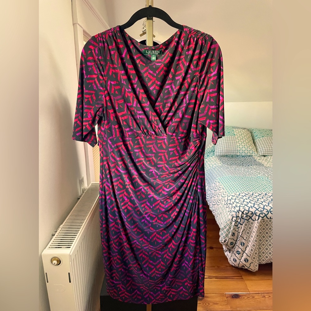 🎉 SOLD* / Ralph Lauren 14P fitted wrap-inspired dress
